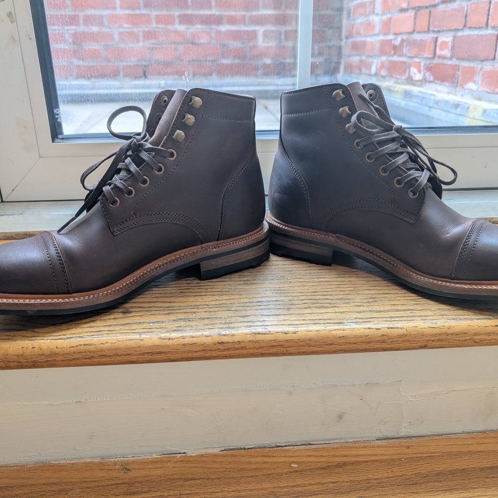 Men's Brown Leather Boots - Picture 2 of 5